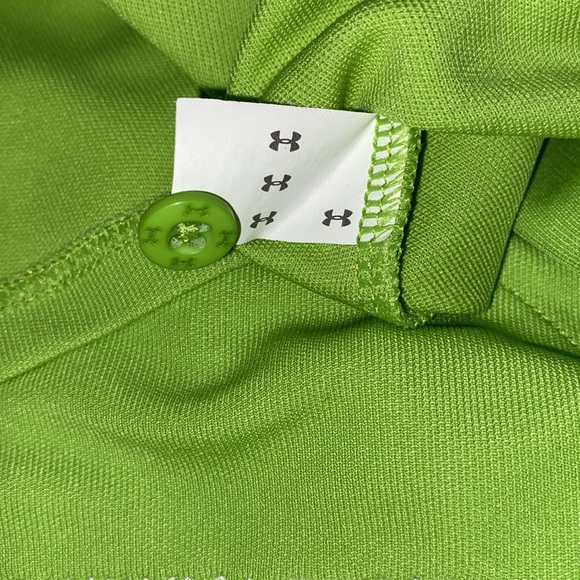 Under Armour | Woman’s Collared Lime Green Polo Tee - Size Small - Picture 11 of 12